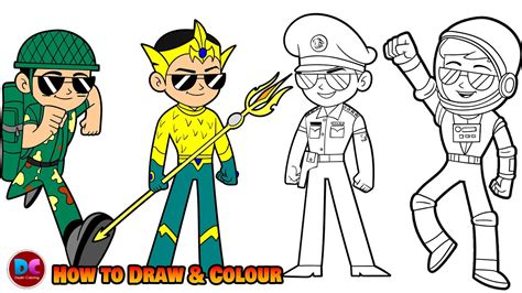 little singham picture for colouring.